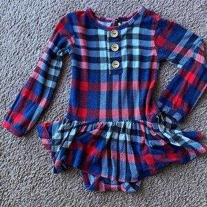 Plaid Long Sleeve Baby Dress